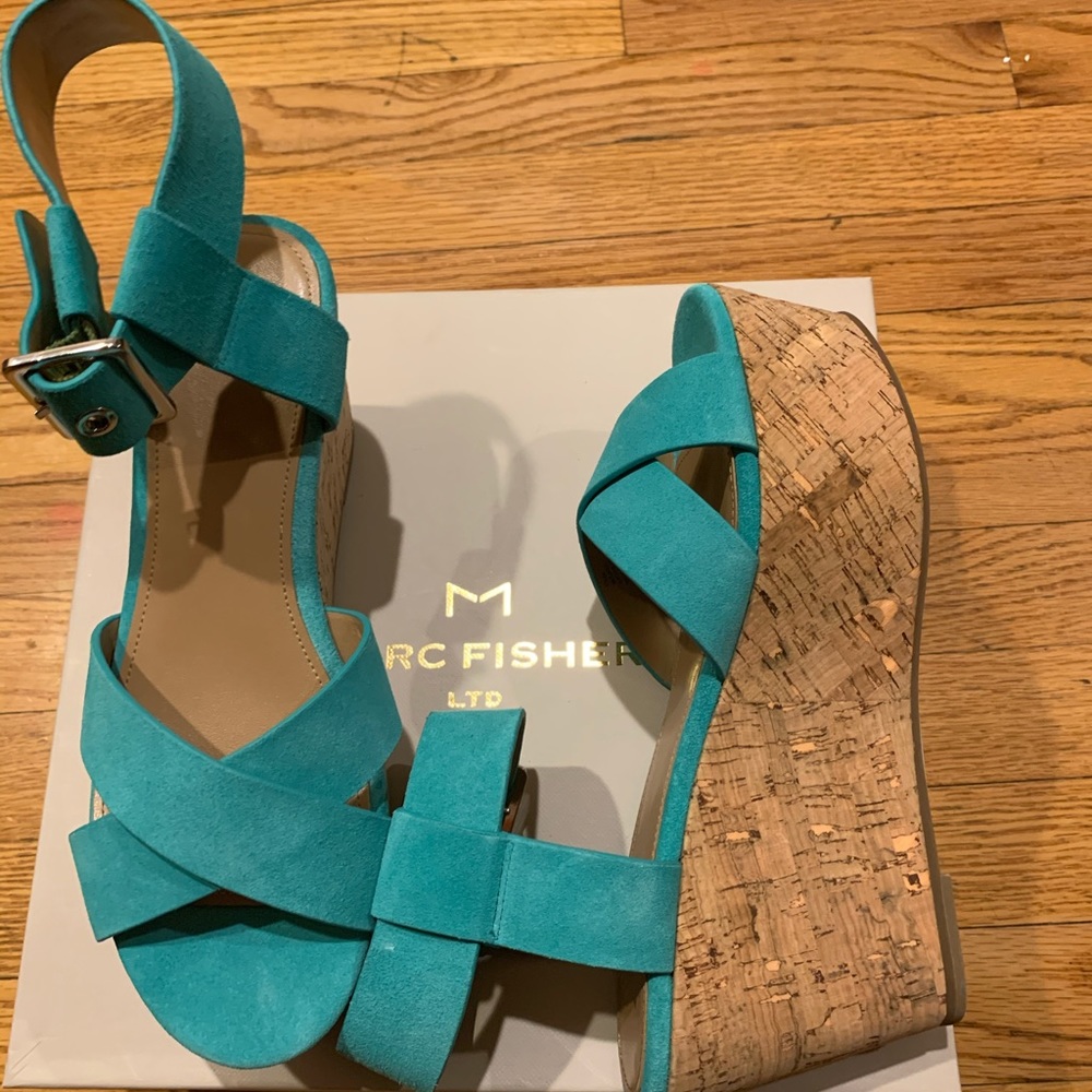 Marc Fisher Cacie cork wedge sandals